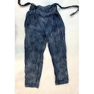Twee Maeve Anthropologie Checkered High Rise Pants Gingham Blue - Size 4